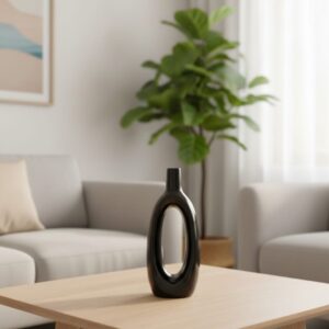 Minimalist Long Donut Vase for Home Styling